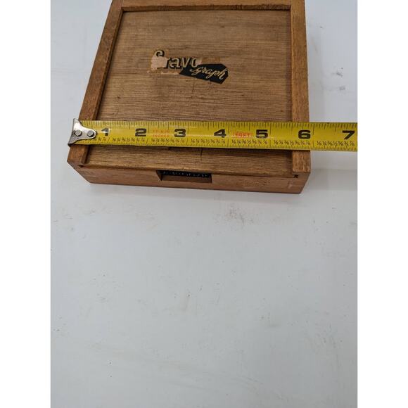Gravograph Miscellaneous BRASS letters Typeset Printer 3/4" tall 2 LBS woodbox - Picture 7 of 9